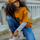 VG Burnt Orange & Brown Corduroy Trucker